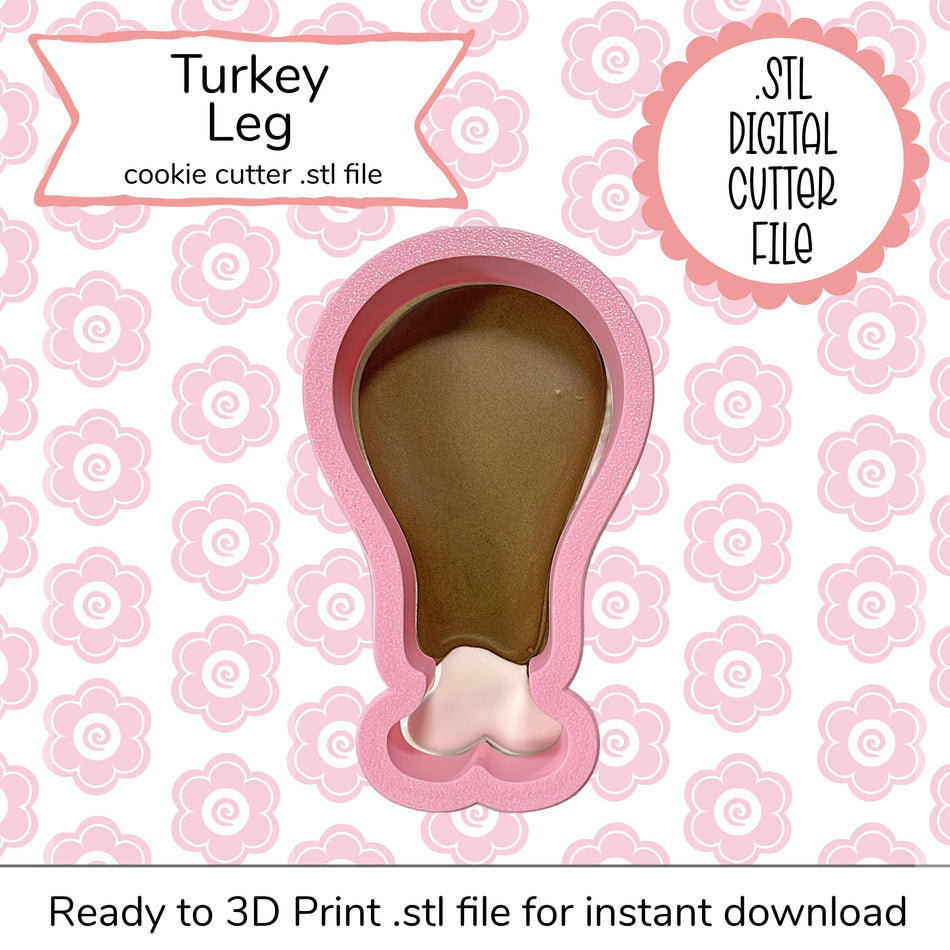 Turkey Leg Large Cutter STL File (digital file)