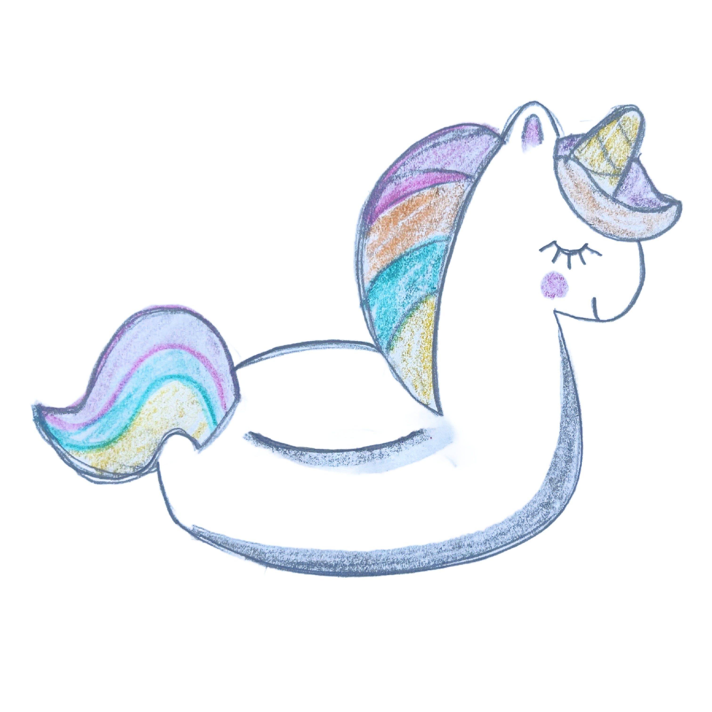 Unicorn Pool Float Cookie Cutter
