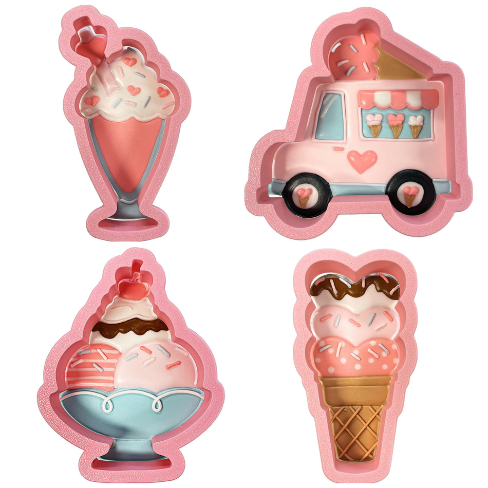 Valentine's Ice Cream Cookie Cutter Bundle