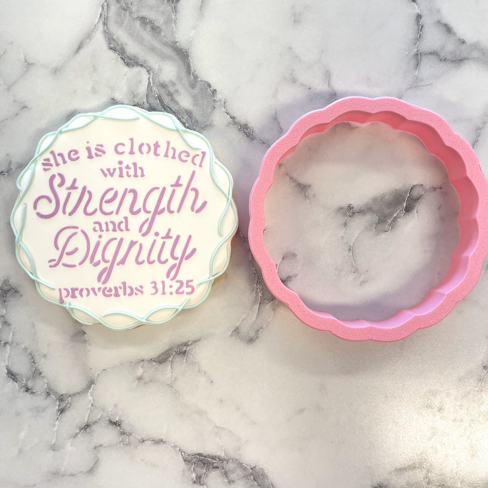 Proverbs 31:25 Cutter and Stencil BUNDLE