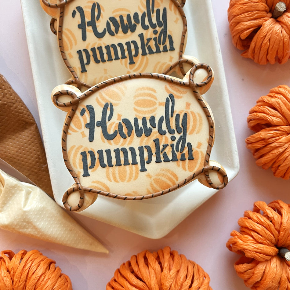Western Halloween Cookie Cutter Bundle with Stencil