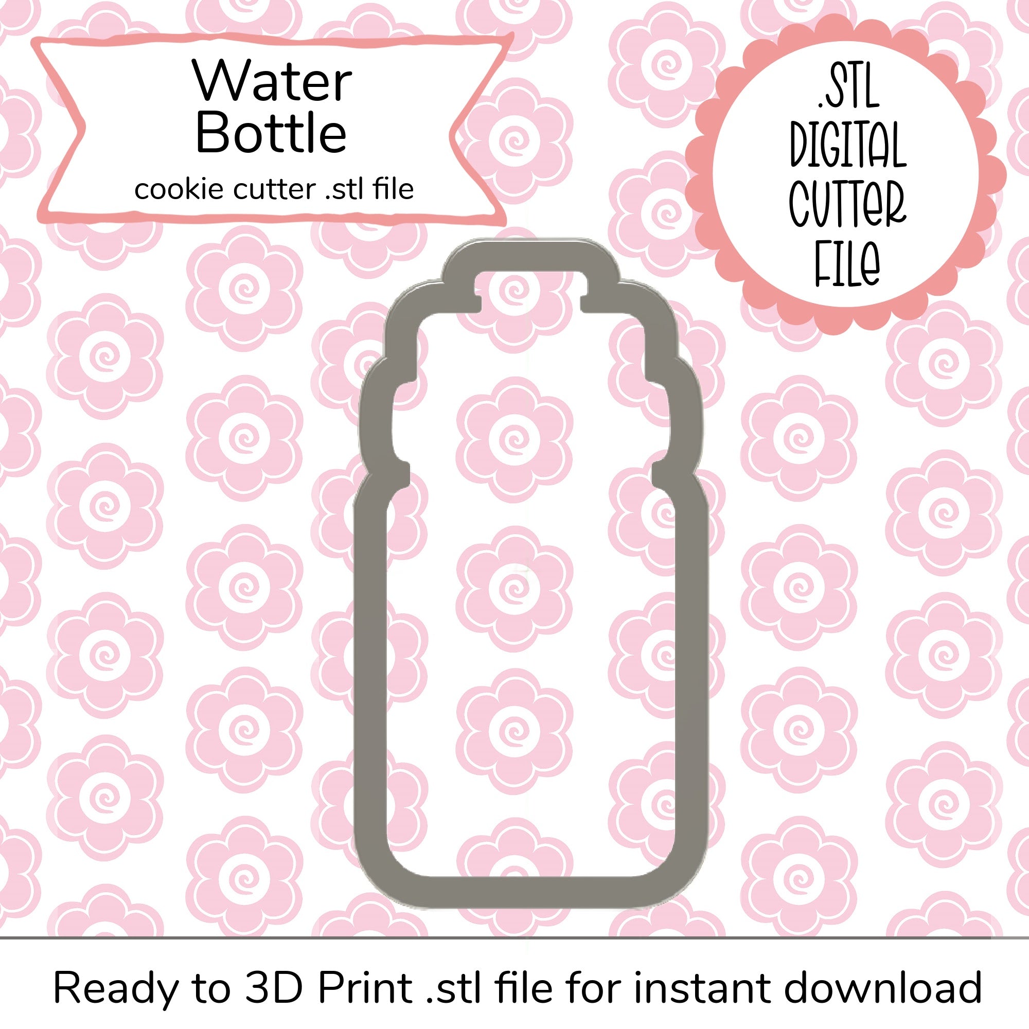 Sport Water Bottle STL Cutter File (digital file)