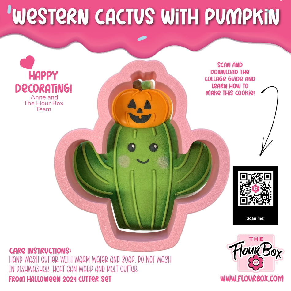 Western Cactus with Pumpkin Cookie Cutter