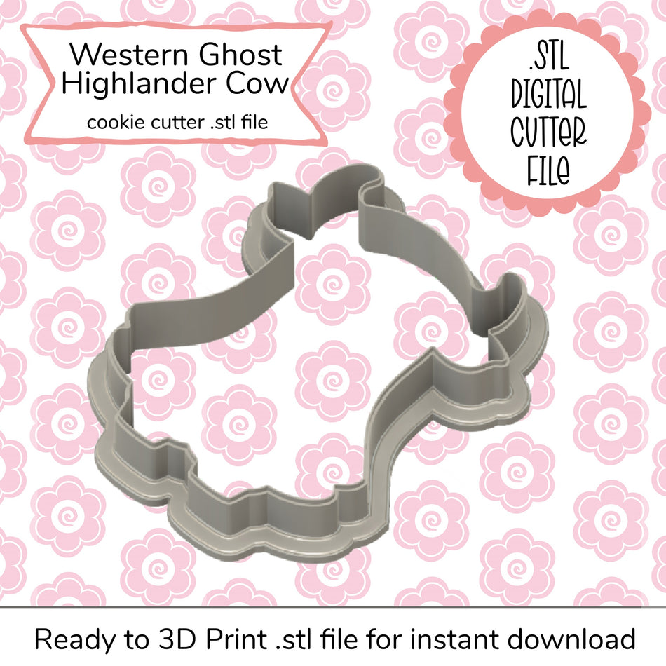 Western Ghost Highlander Cutter STL File (digital file)