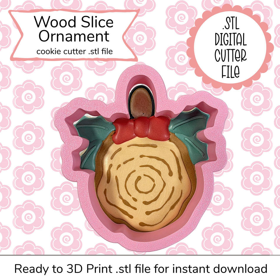 Wood Slice Ornament Cutter STL File (digital file)