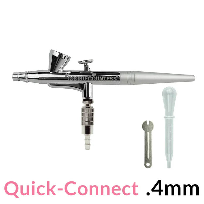 Airbrush Gun Single Action/Quick-Connect with .4mm Needle Cookie Countess