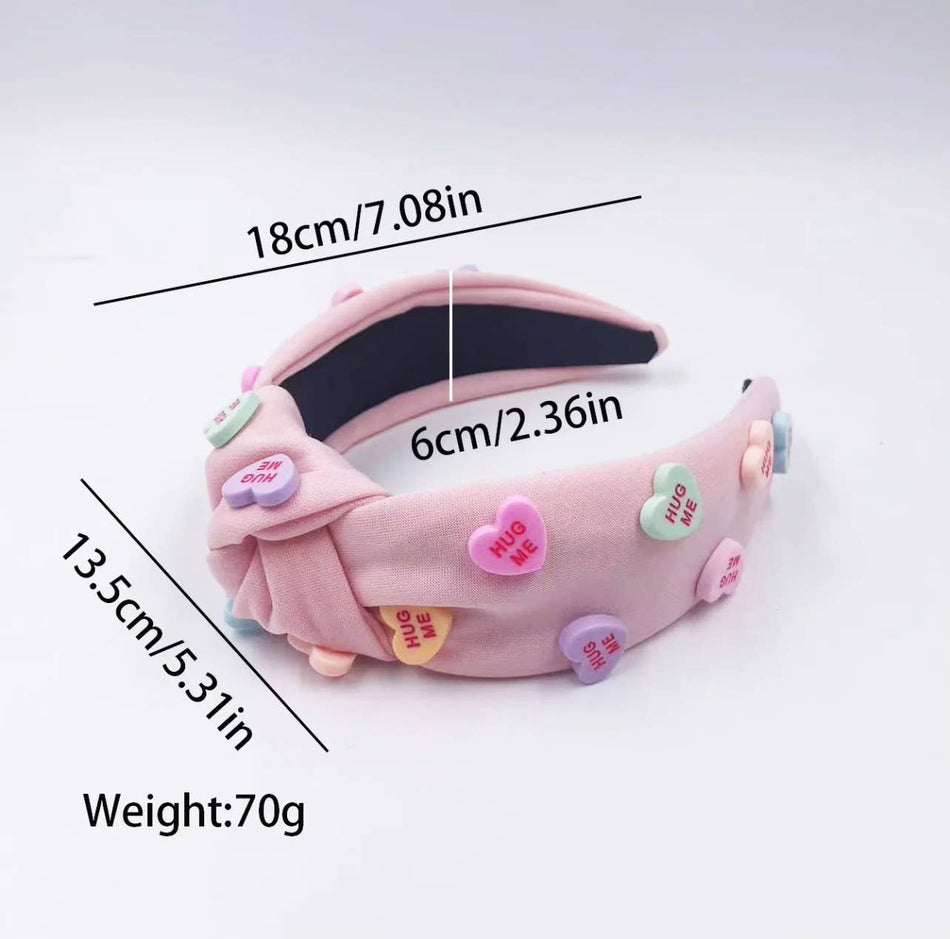 Valentines Headband Light Pink
