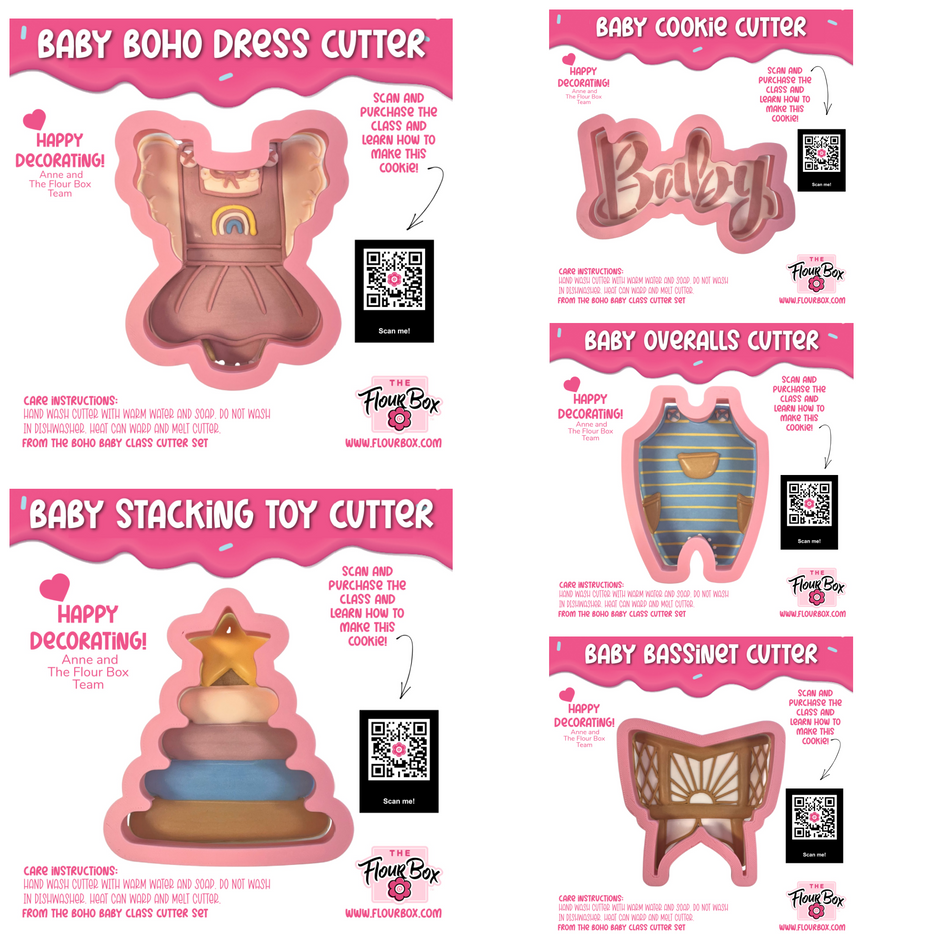 Boho Baby Online Cookie Decorating Class Recording with Optional Kit