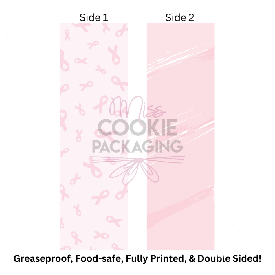 Breast Cancer Awareness Cookie BAG Backer Card - 2.625