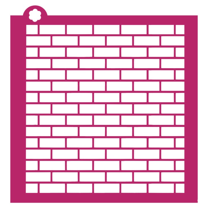 Brick Wall Flour Box Stencil