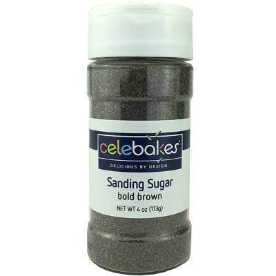 Bold Brown Sanding Sugar SMALL Sprinkle Jar