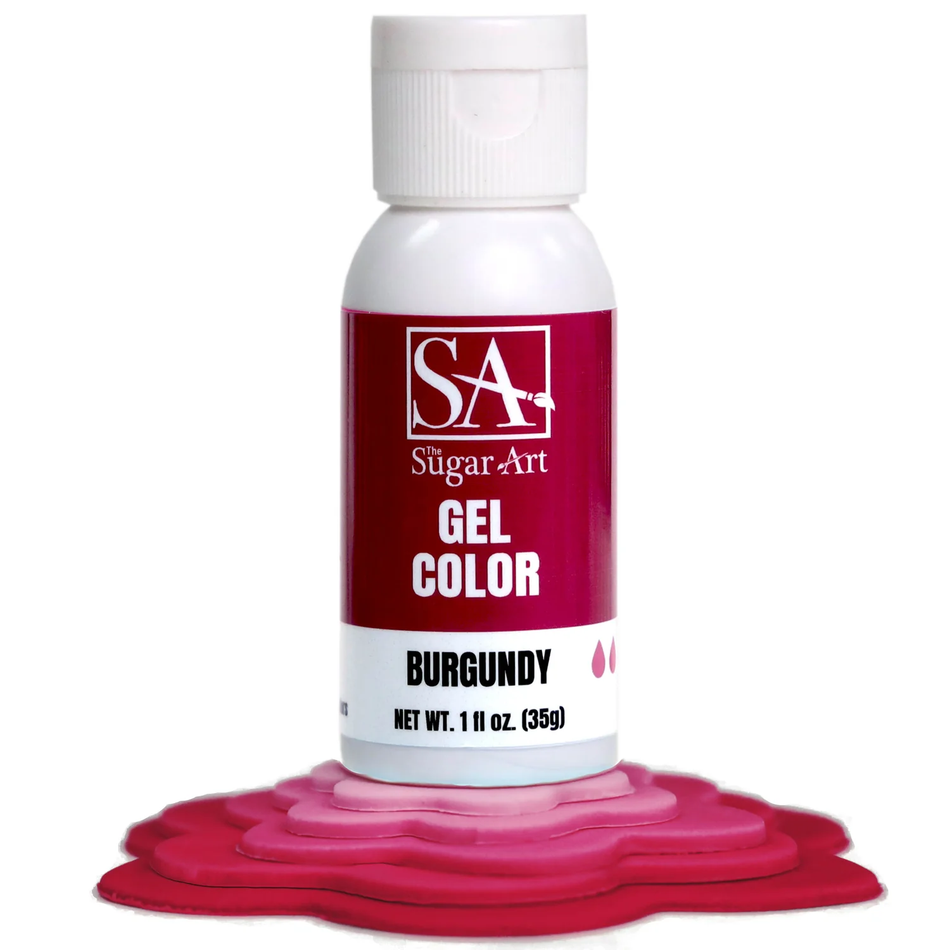 Burgundy The Sugar Art Gel Color