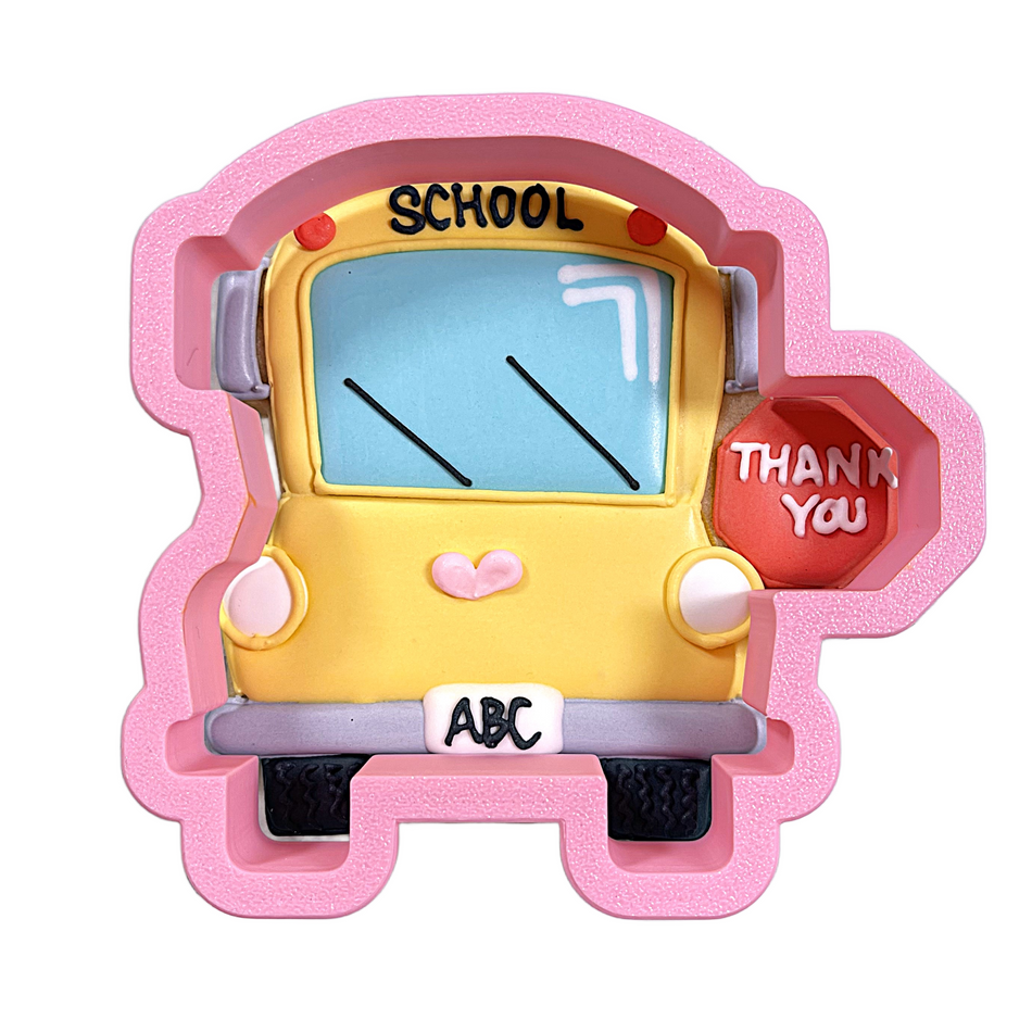 Bus with Stop Sign Cookie Cutter