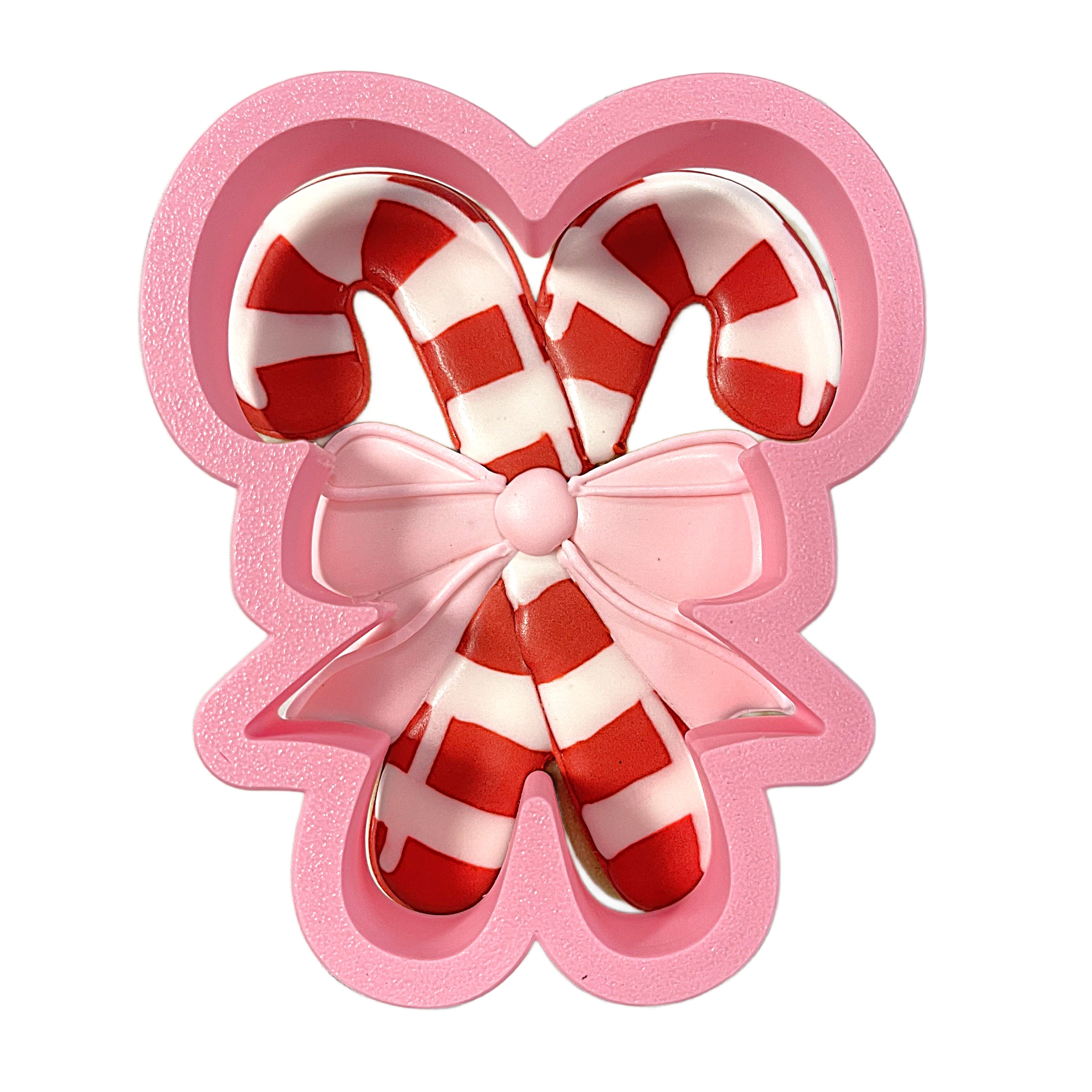Candy Canes with Bow Cookie Cutter