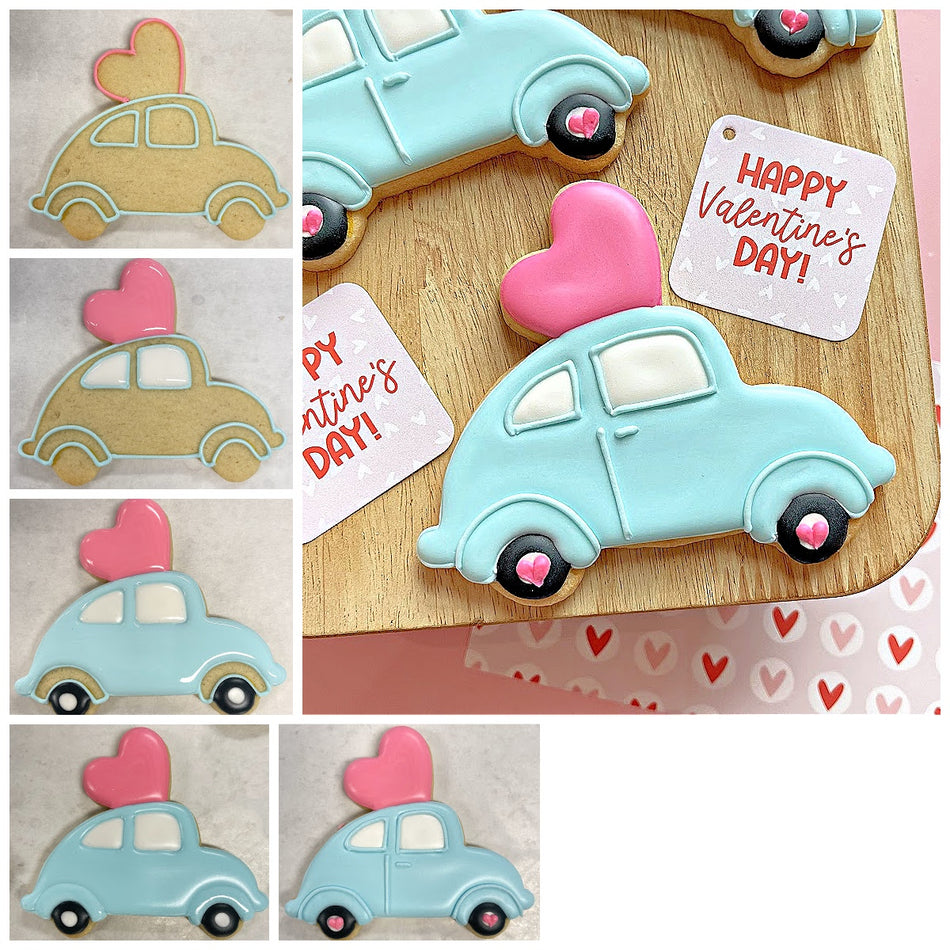 Car with Heart Cookie Cutter