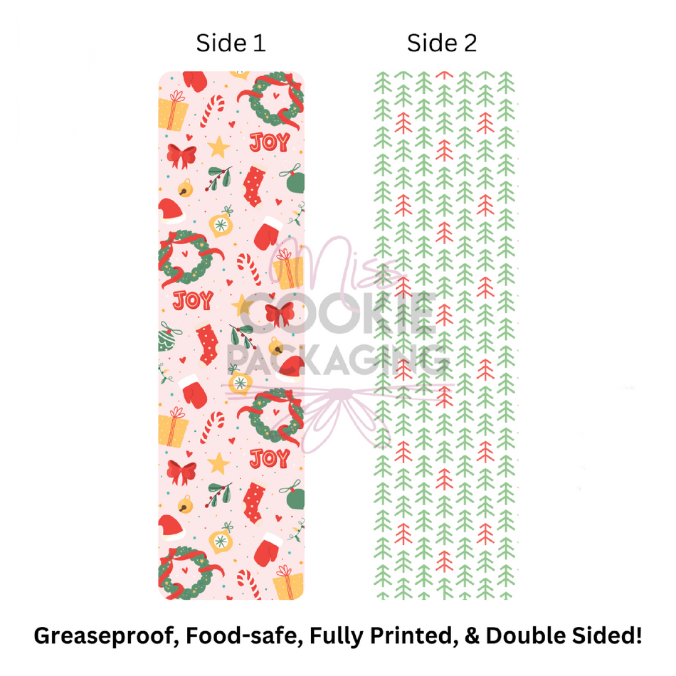 Christmas Pattern Cookie BAG Backer Card - 2.625