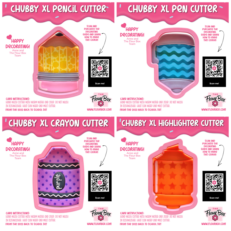 Chubby XL School Tools Cookie Cutter Set