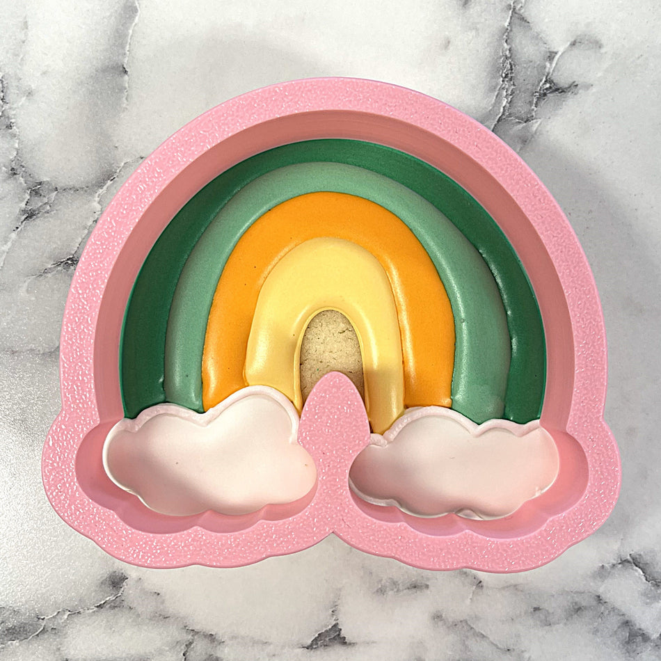 Classic Rainbow with Clouds Cookie Cutter