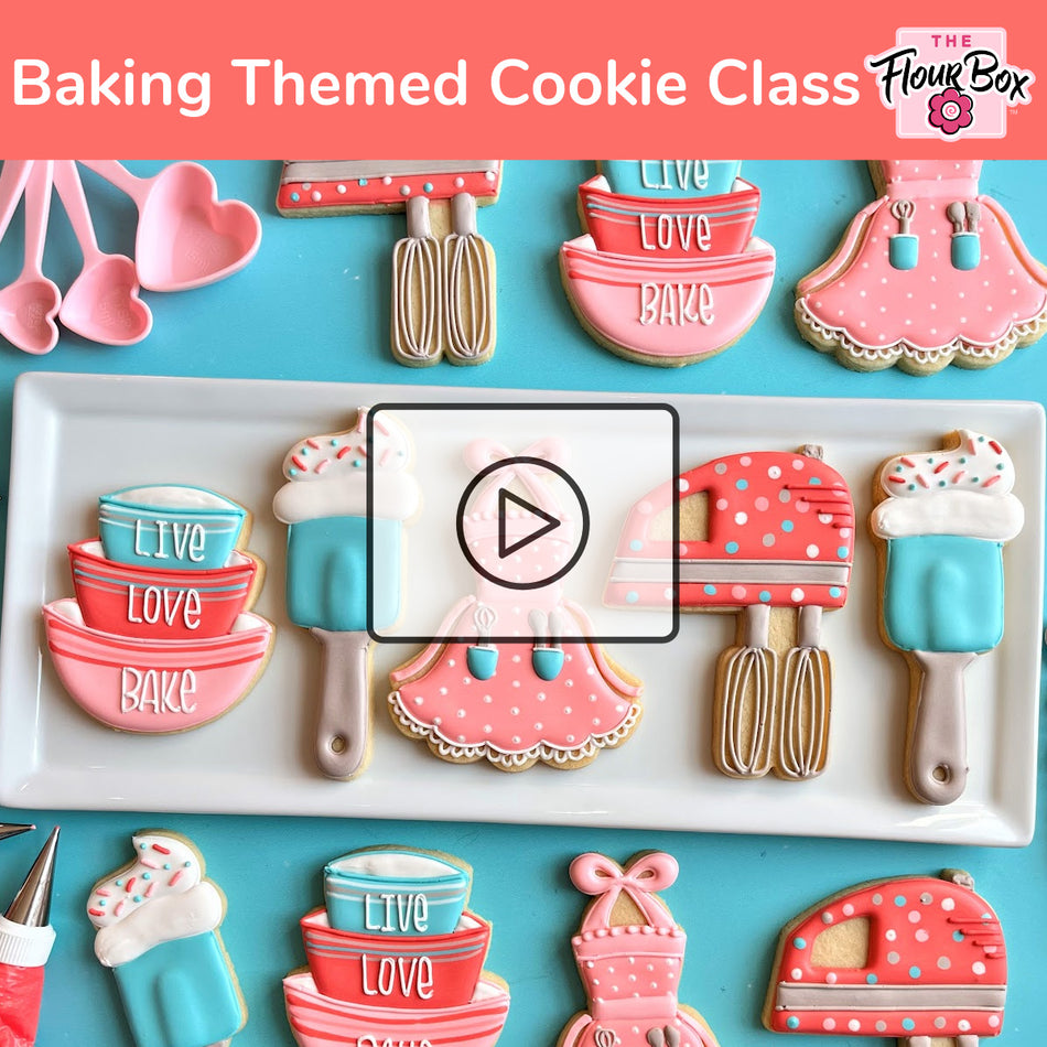 Baking Themed Online Cookie Decorating Recording Class with Optional Kit