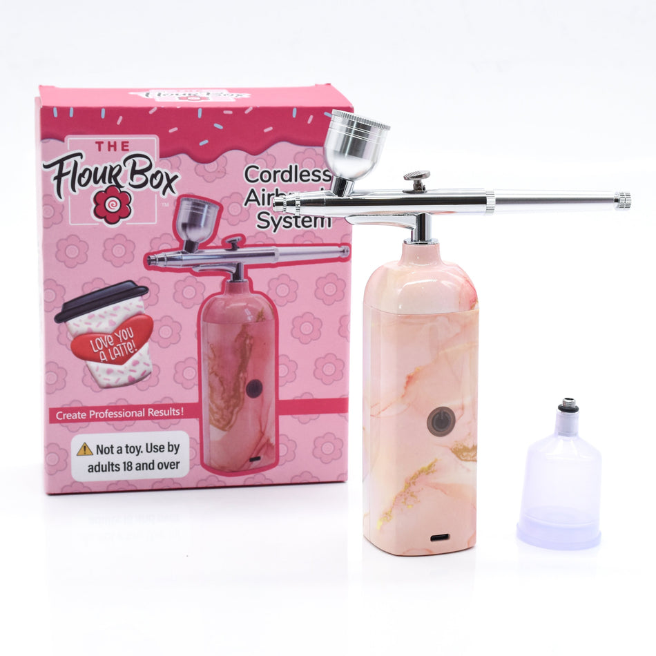 NEW 3-Speed Cordless Flour Box Airbrush System