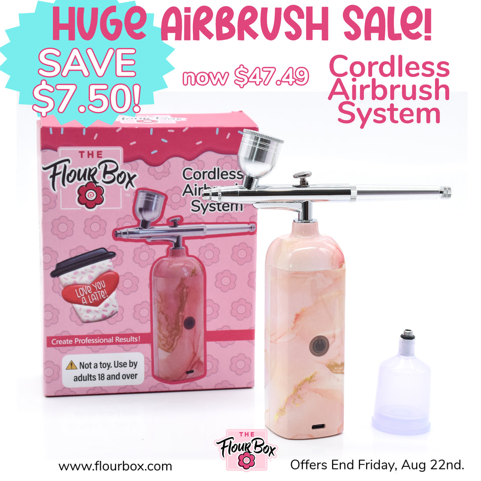 NEW 3-Speed Cordless Flour Box Airbrush System