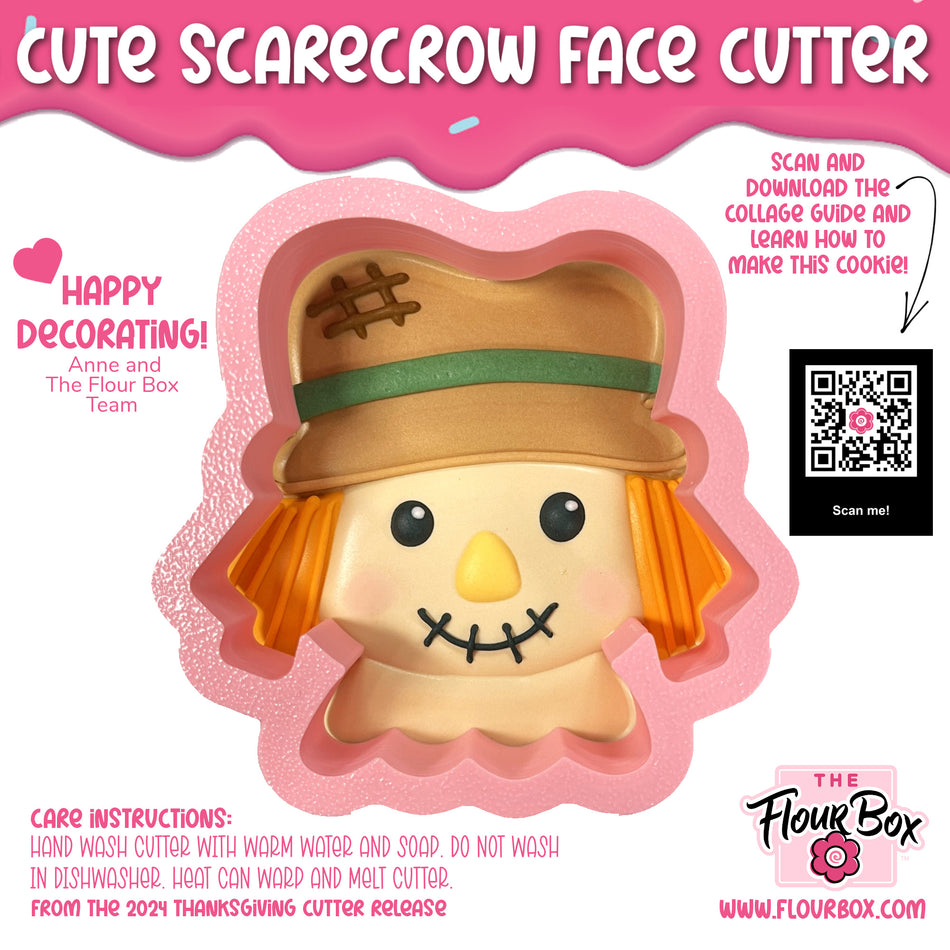 Cute Scarecrow Face Cookie Cutter