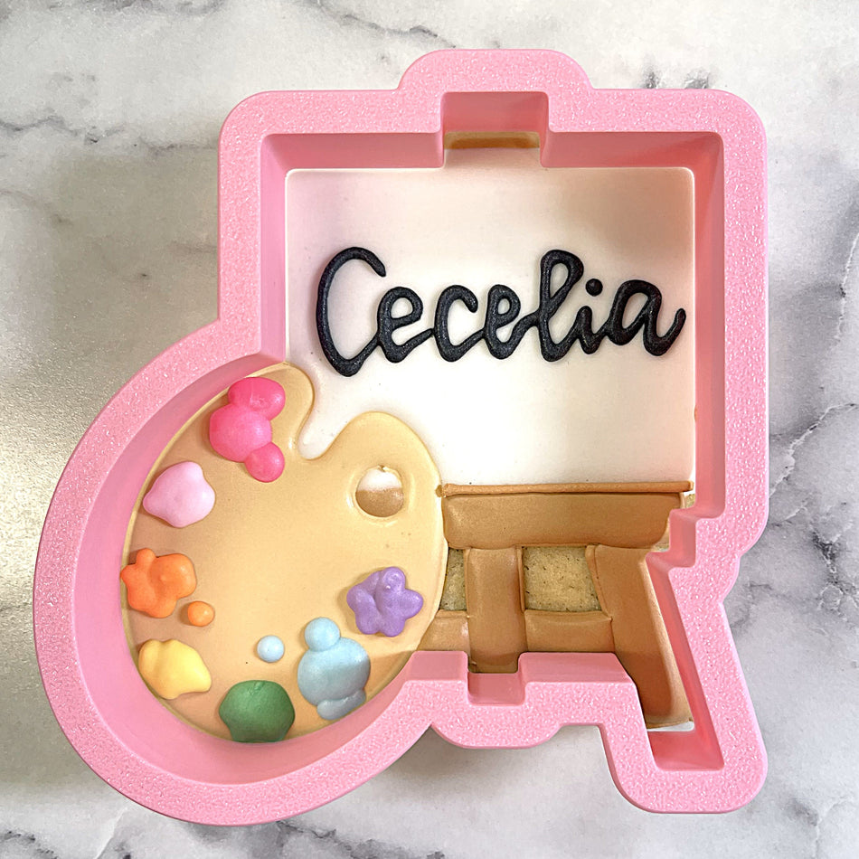 Easel with Palette Cookie Cutter