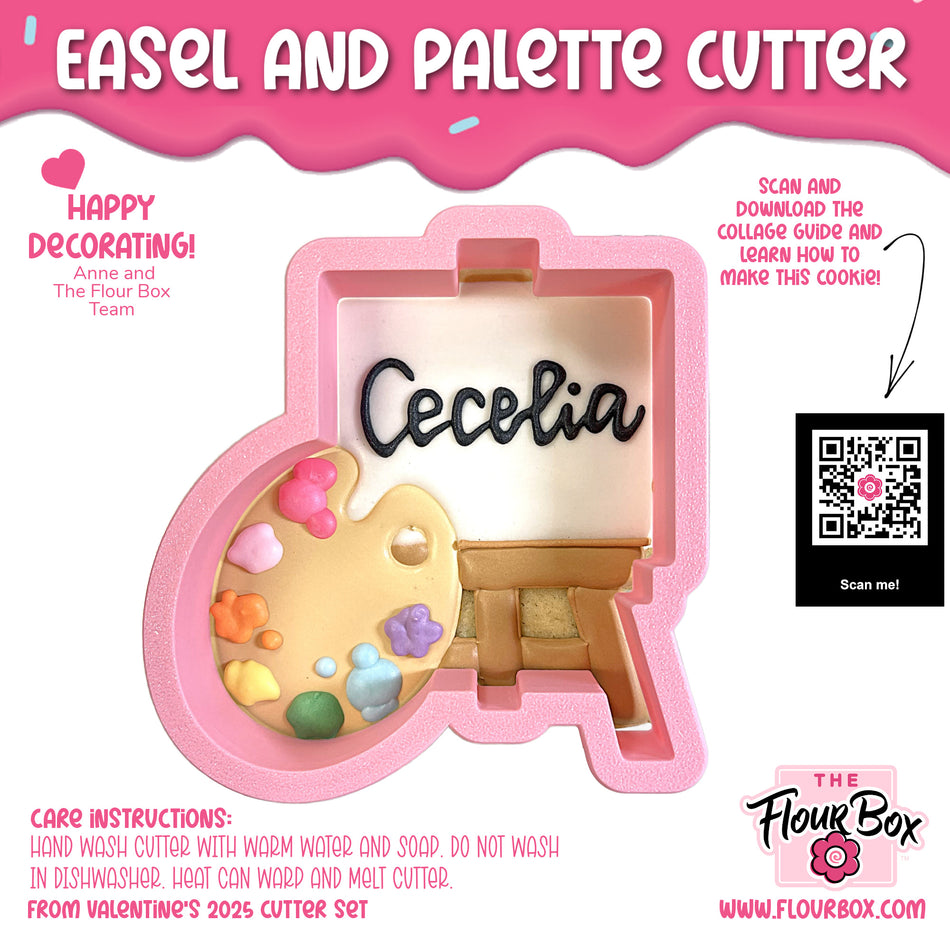 Easel with Palette Cookie Cutter
