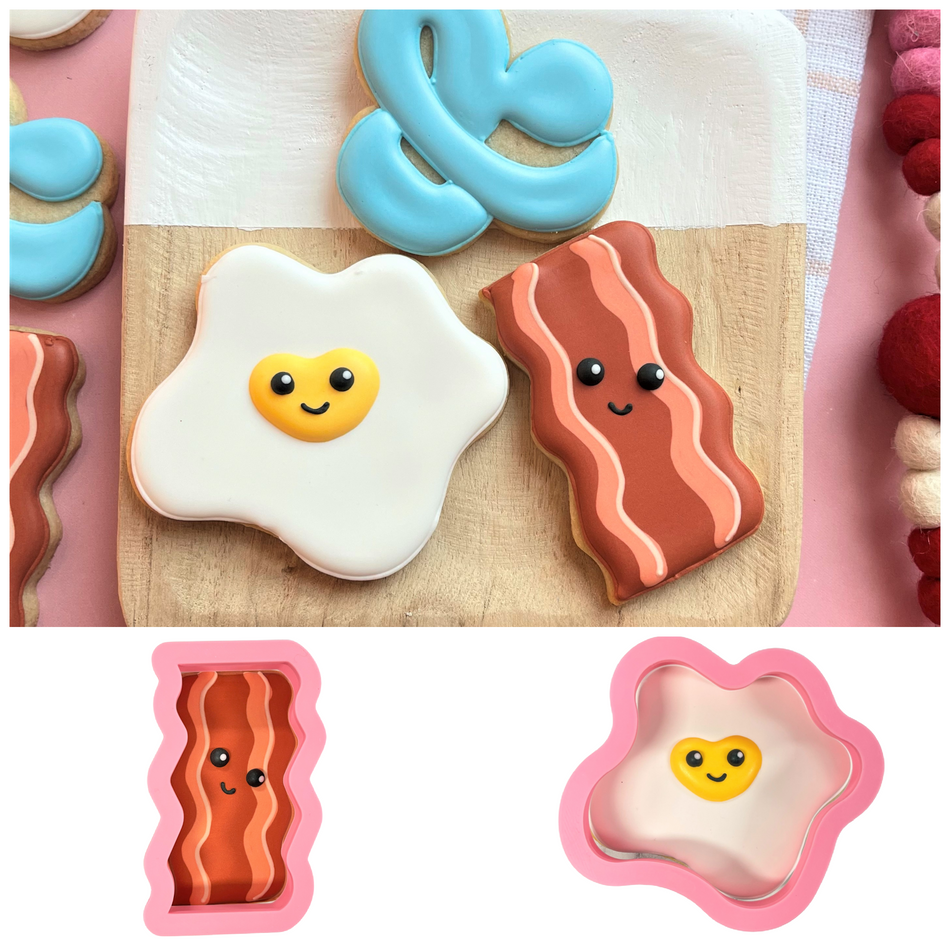 Bacon and Eggs Cookie Cutter BUNDLE (Regular Size)