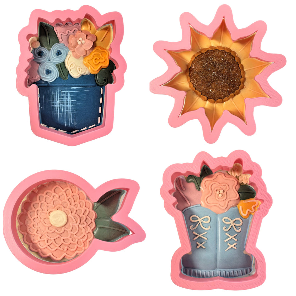Fall Floral Cookie Cutter BUNDLE and Digital Decorating Guide