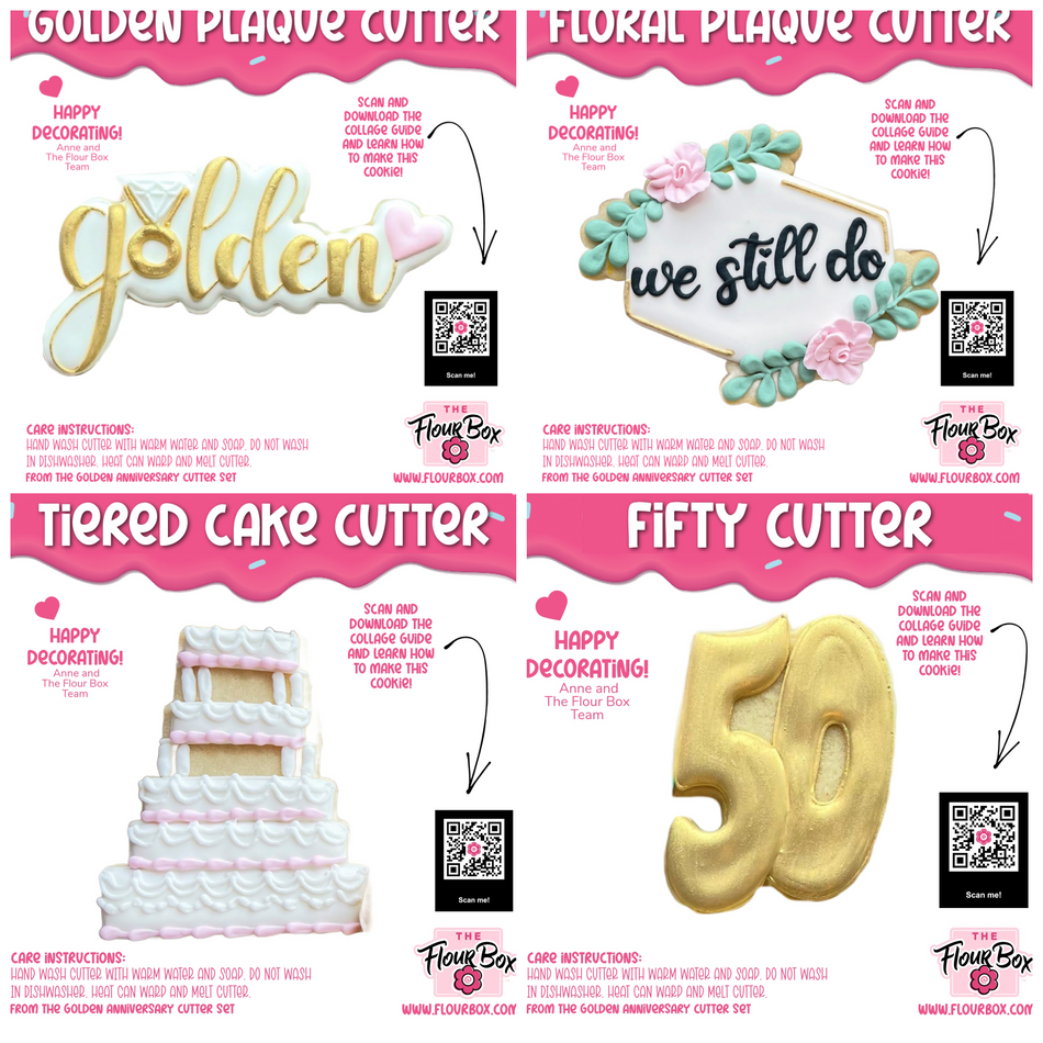 Golden Anniversary Cookie Cutter Set