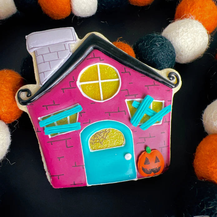 Haunted Ghost House Cookie Cutter with PYO Stencil Set