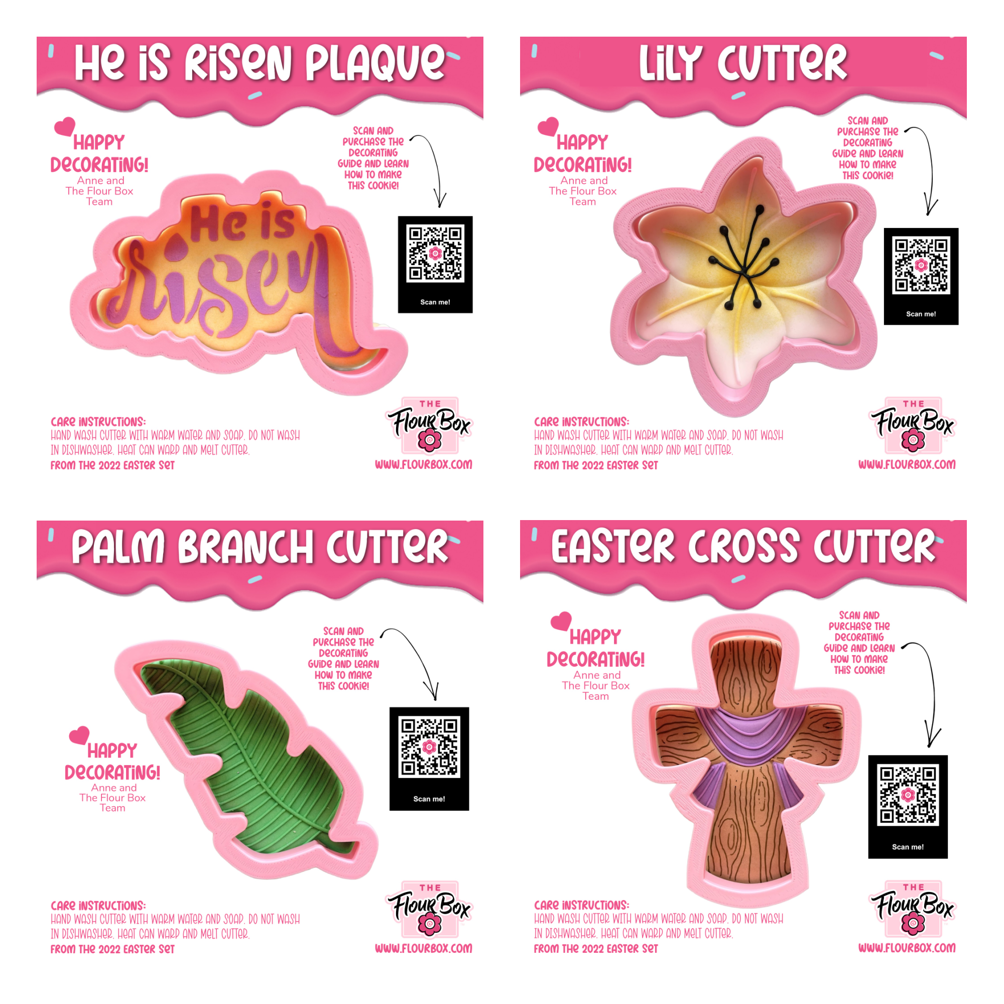 He is Risen Cookie Cutter Set with Stencil