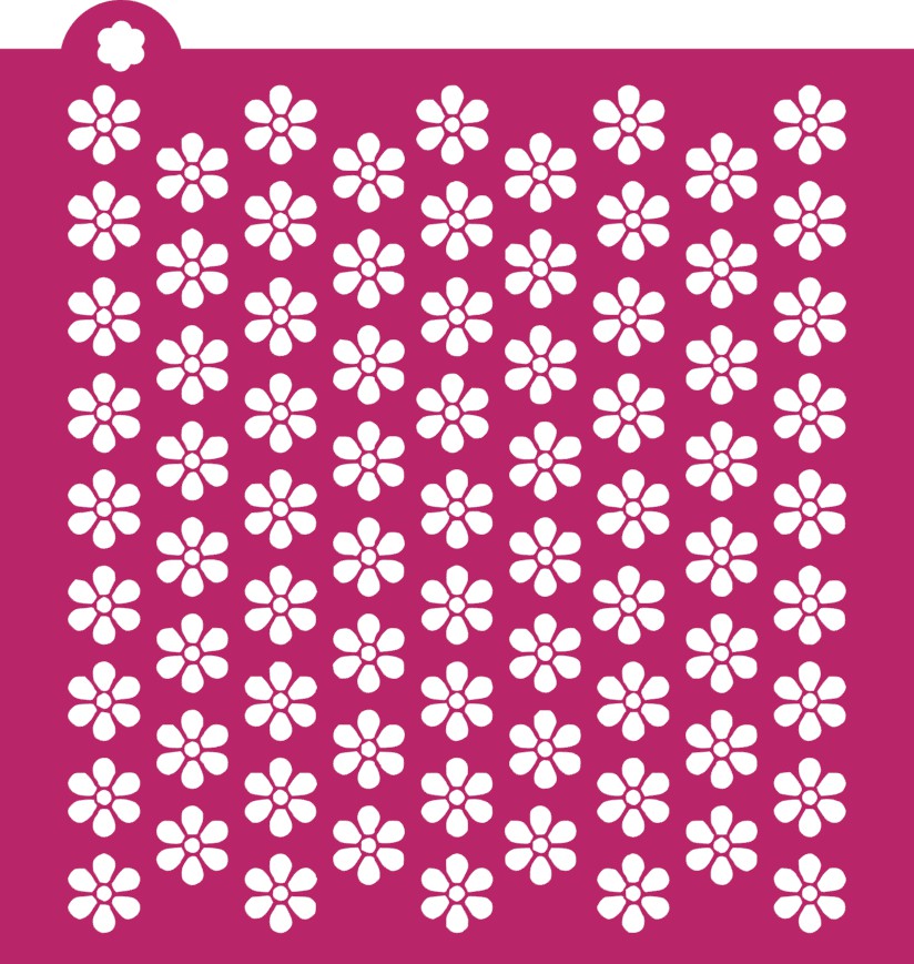 Hippie Daisy Stencil