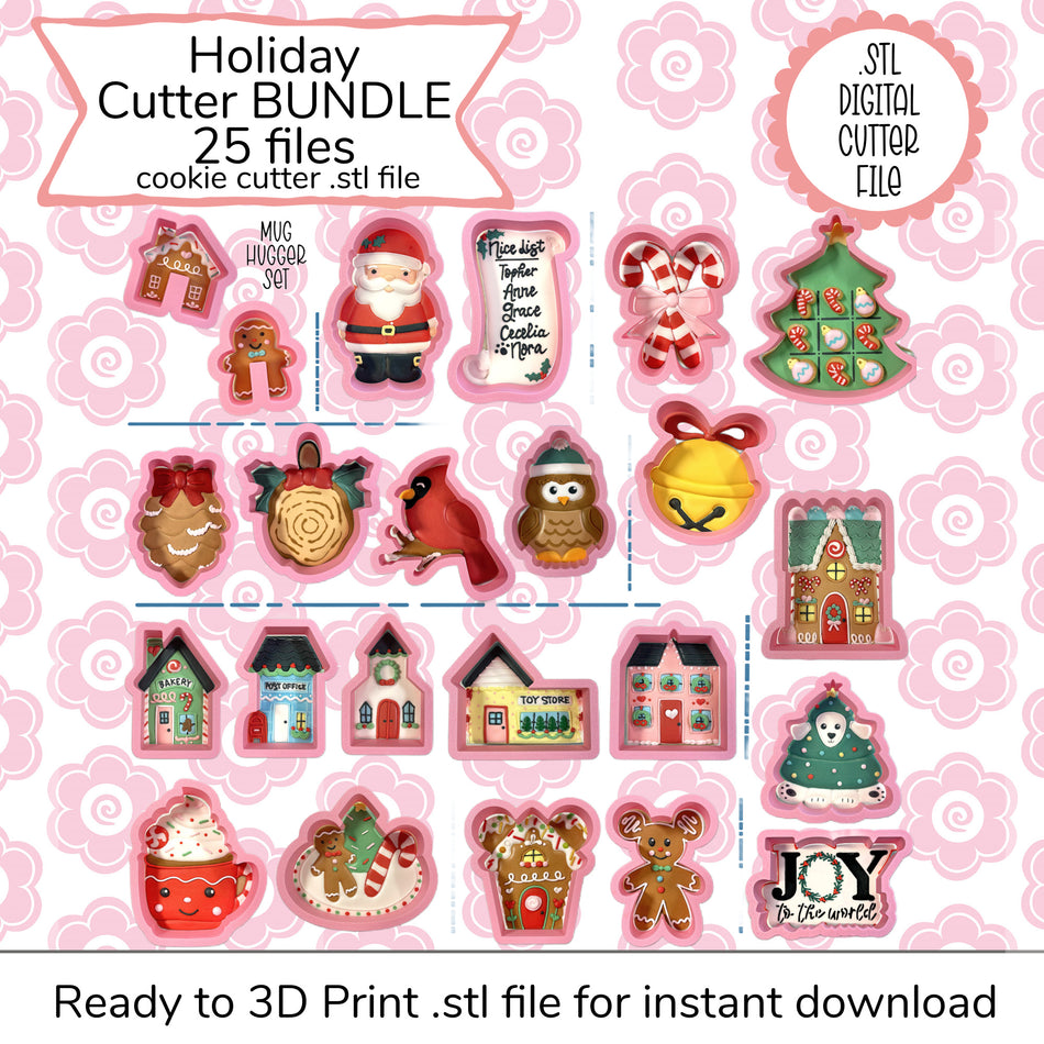 Holiday/Winter 2025 Cutter Set STL File (digital file)