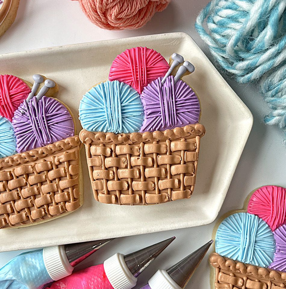 Knitter's Yarn Basket Cookie Cutter