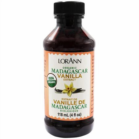 Madagascar Organic Vanilla Lorann Extract 4 OZ