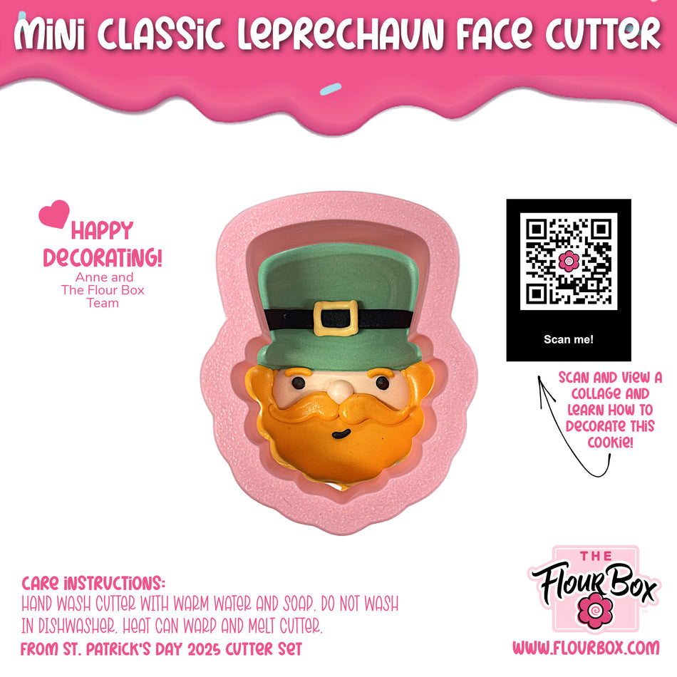 Mini Classic Leprechaun Face Cookie Cutter