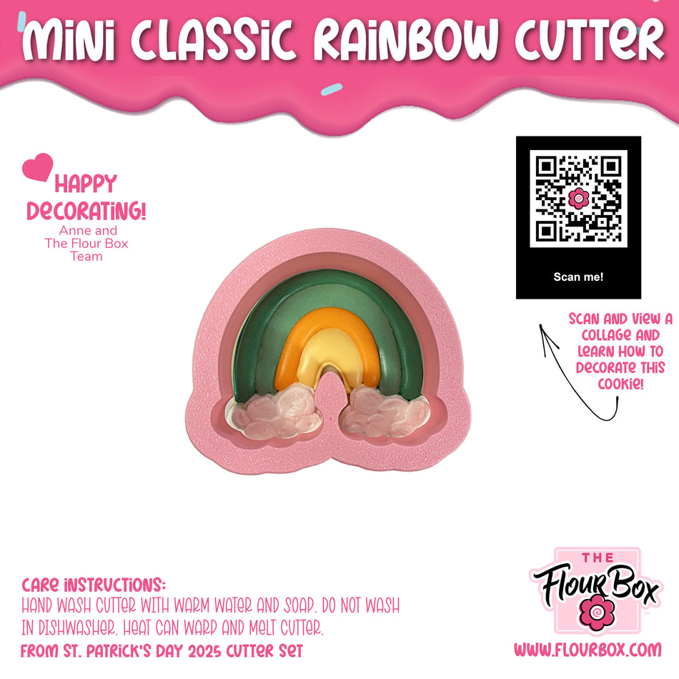 Mini Classic Rainbow with Clouds Cookie Cutter