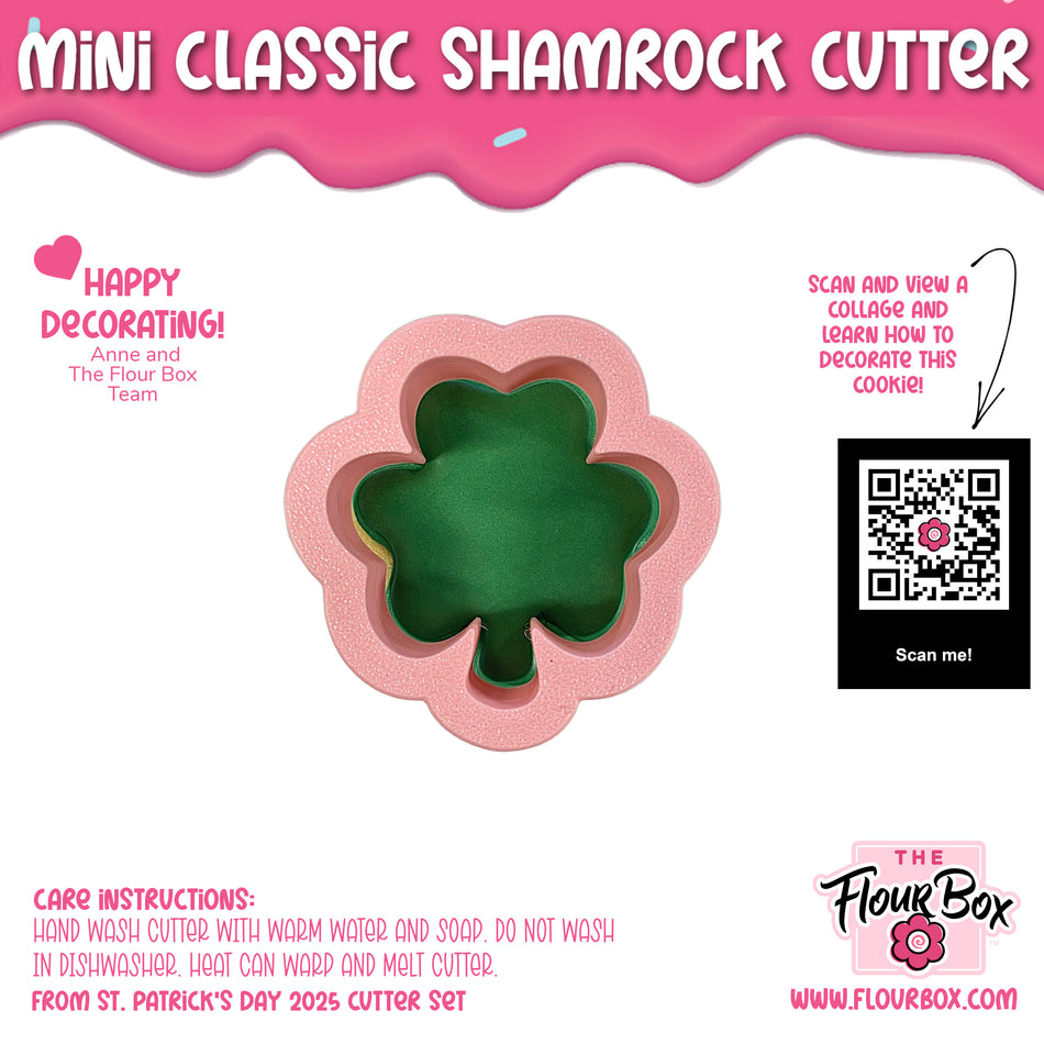 Mini Classic Shamrock Cookie Cutter