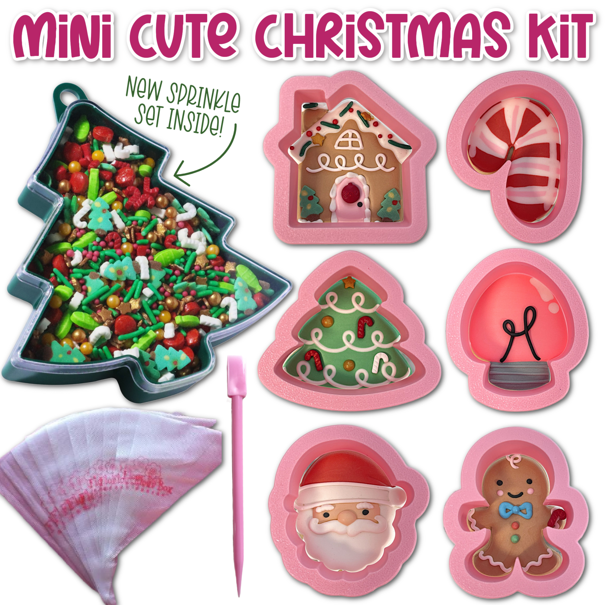 Mini Cute Christmas Cookie Decorating Kit