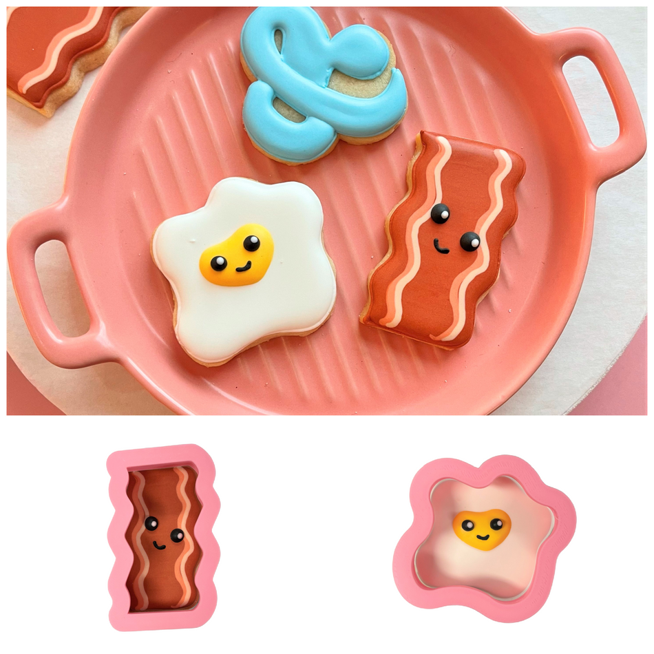 Mini Bacon and Mini Egg Cookie Cutter BUNDLE