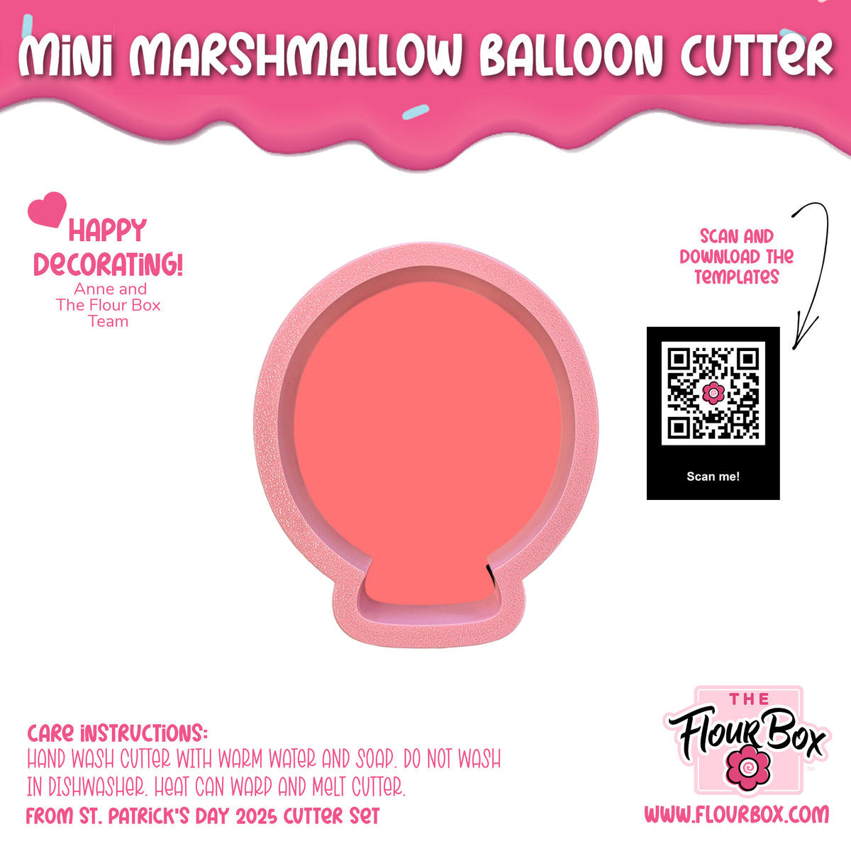 Pink silicone mini marshmallow balloon cookie cutter ideal for shaping small marshmallow treats and decorations