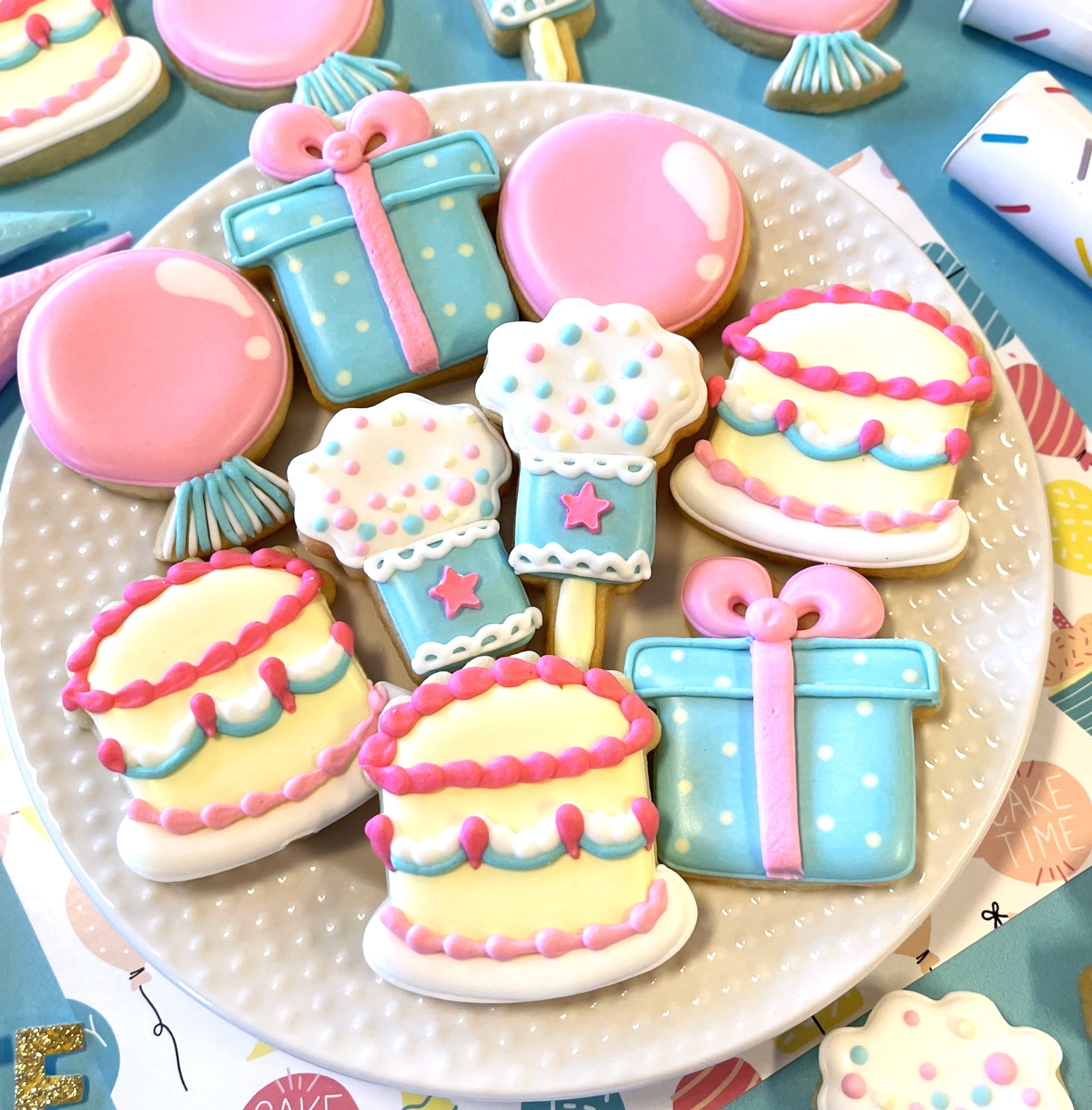 Mini Birthday 4pc Flour Box Club Cookie Cutter Set
