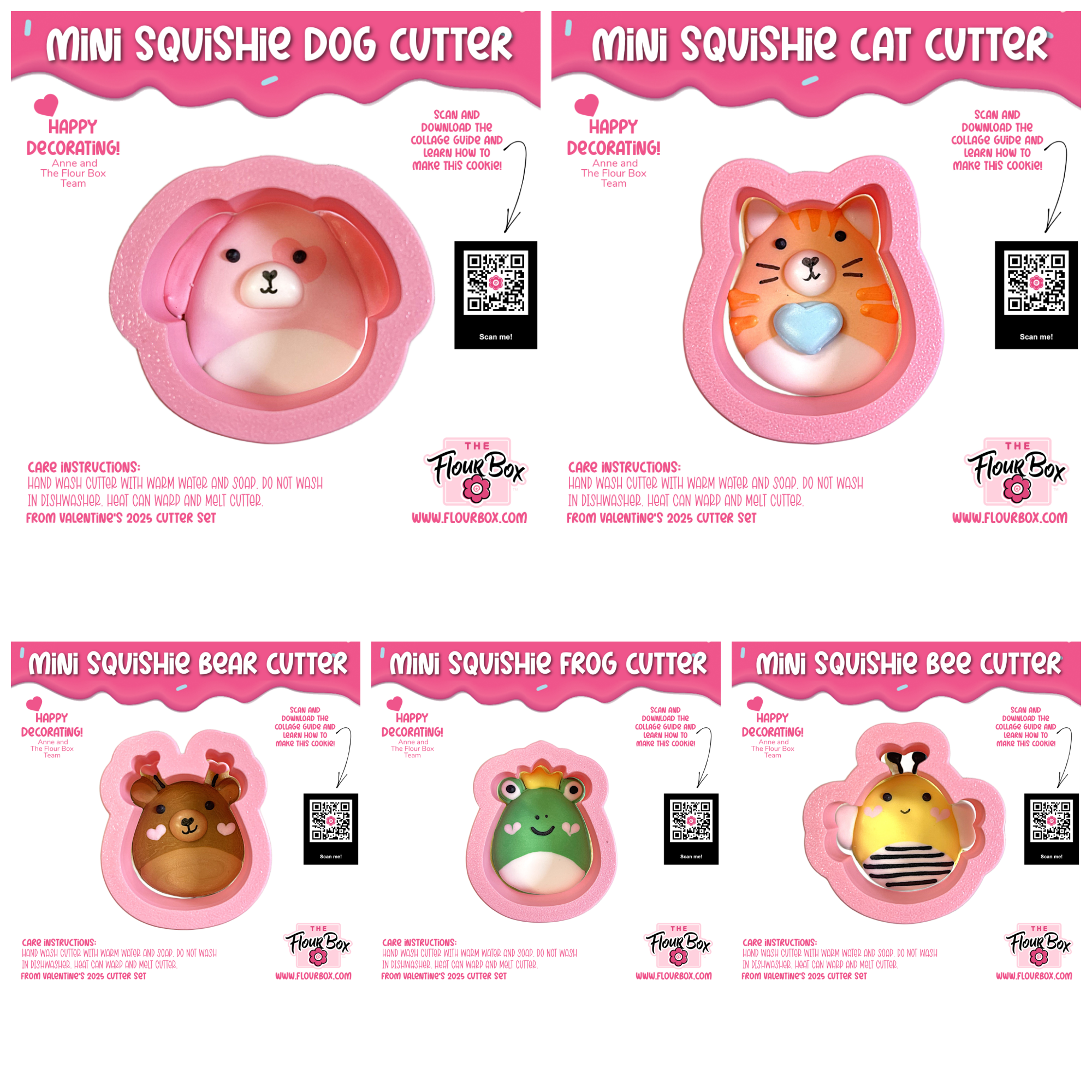 Mini Squishie Valentine's Cookie Cutter Bundle