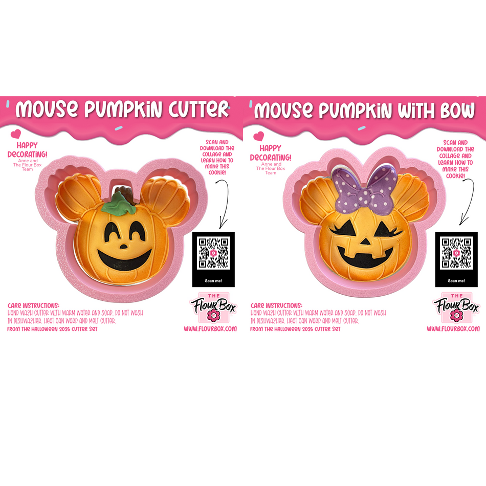 Mouse Pumpkin Cookie Cutter BUNDLE (2 cutters)