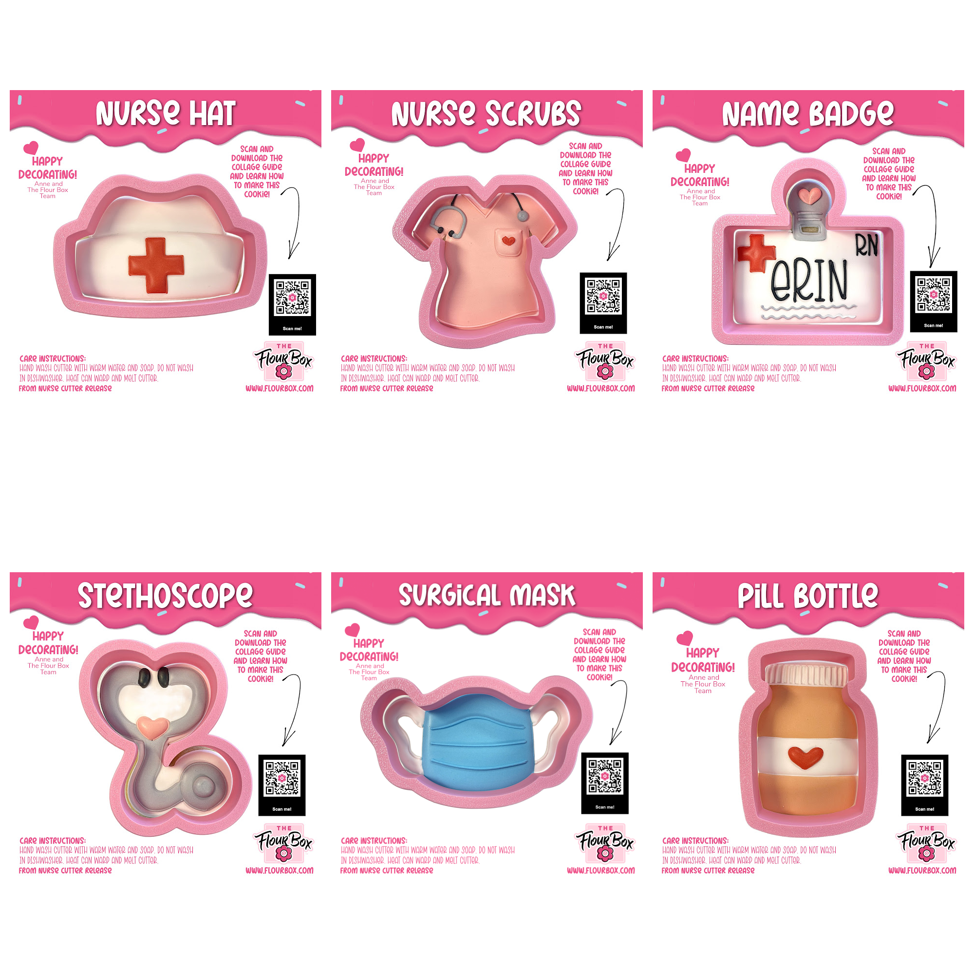 Nurse Cutter Bundle (6 Cutters)
