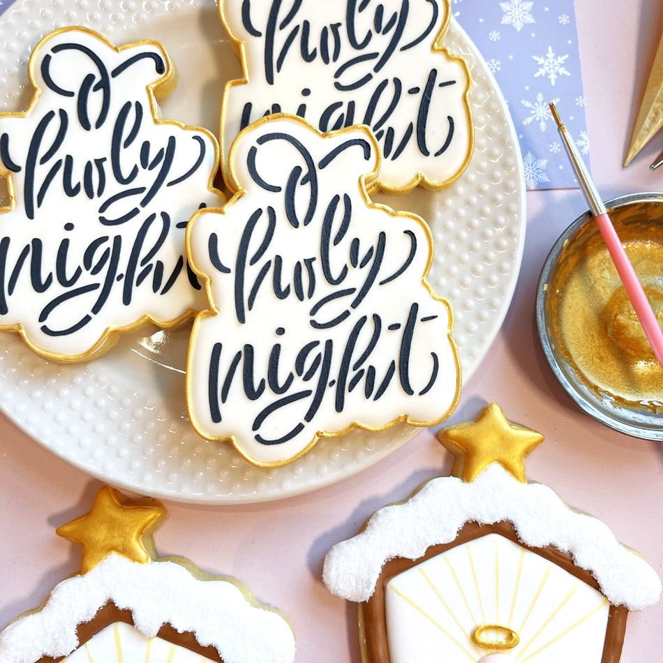 O Holy Night Cookie Cutter with Stencil BUNDLE
