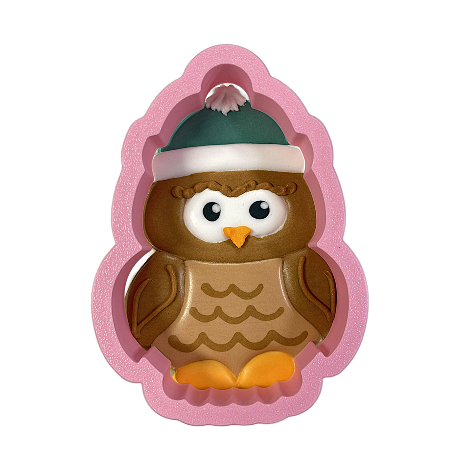 Owl with Winter Hat Cookie Cutter