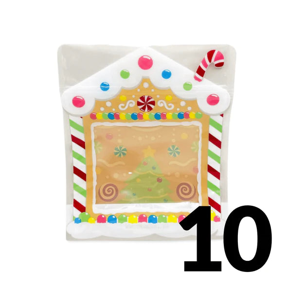 Gingerbread House Cookie Bag -10 BAGS